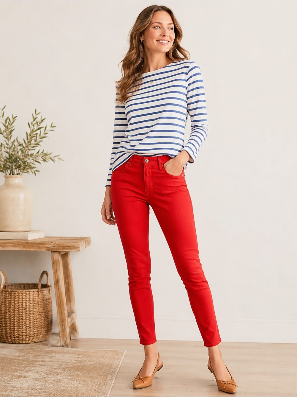 AG Adriano Goldschmied Abbey Ankle Jeans 30R Bright Red Super Skinny